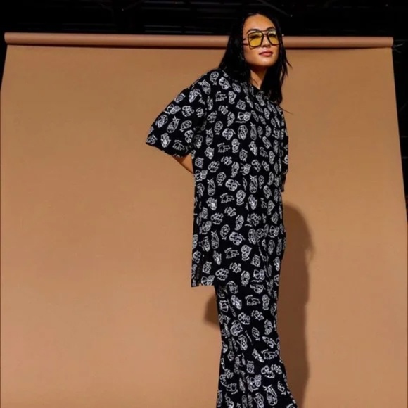 NWT Dressed in LALA Lex Ribbed Playsuit TOP in Zodiac Love Size Small - Picture 3 of 13